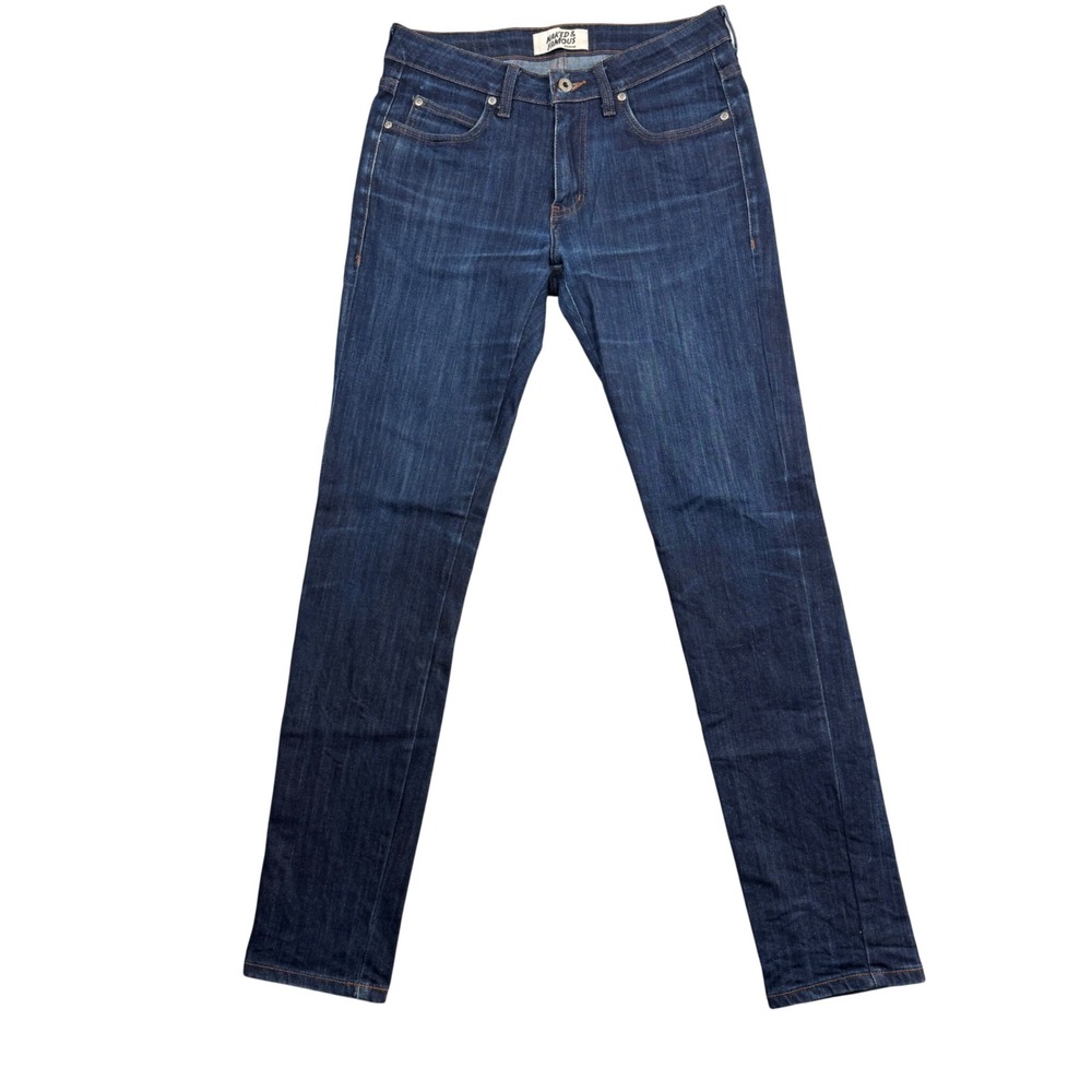 Naked & Famous Indigo Power Stretch Japanese Denim‎ Jeans Mens 32 Made in Canada